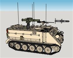 M113装甲输送车武器su模型