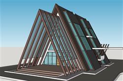 三角屋民宿su模型 免费sketchup模型下载