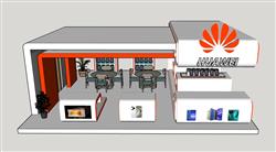 华为手机店展厅su模型
