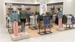 服装店陈列杆假人模特su模型