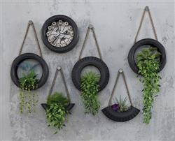 轮胎轮毂胎纹景观植物su模型