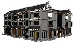 中式住宅建筑su模型