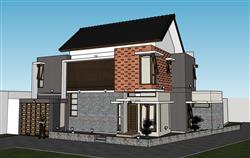 坡屋顶建筑住宅su模型