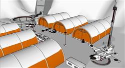 地穴机库空军基地su模型