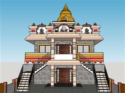 藏式寺庙建筑su模型