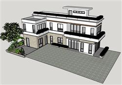 两层建筑住宅su模型