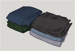 衣服堆服装su模型