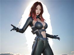 蒸汽朋克女生人物su模型