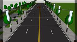 市政道路路灯su模型