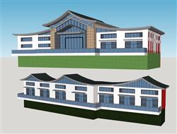 游客服务中心建筑su模型