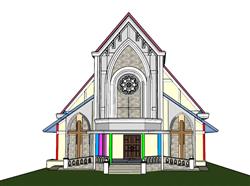教堂建筑模型