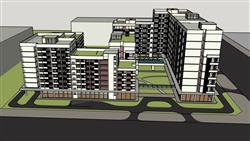 办公区建筑楼房模型