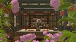 古代会客厅暖房影视模型