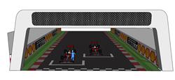 F1方程式赛车比赛终点模型