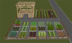 菜园子蔬菜果地菜地模型