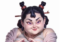 超萌版哪吒之石矶娘娘模型亮相