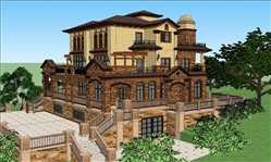 丹麦别墅建筑SU模型