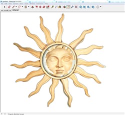 太阳造型的装饰镜SU模型