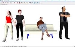 3D配景人物SU模型