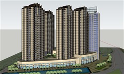新古典住宅高层建筑的SU模型