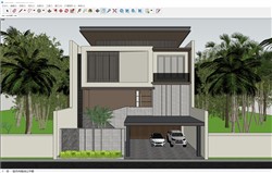 现代风格独栋住宅SU模型