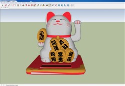 招财猫摆件的SU模型