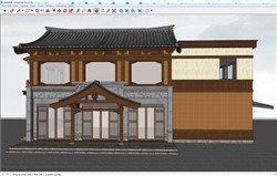 中式商业建筑的SU模型