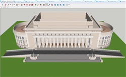 欧式办公楼建筑的SU模型