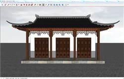 中式古建筑房屋的SU模型