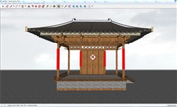 中式古建戏台的SU模型