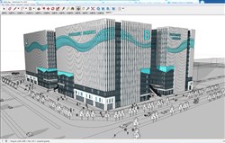 商业综合体建筑的SU模型