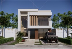 现代风格独栋住宅的SU模型