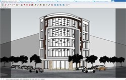 转角酒店建筑的SU模型