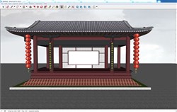 中式戏台舞台的SU模型