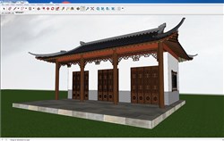 中式古建民居的SU模型