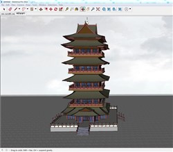 东南亚塔楼宝塔古建筑的SU模型
