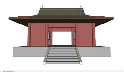 殿宇山门殿古建筑的SU模型