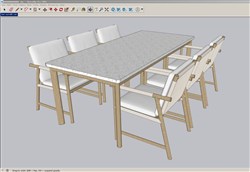 餐桌椅家具的SU模型