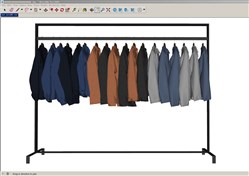 服装展示架的SU模型