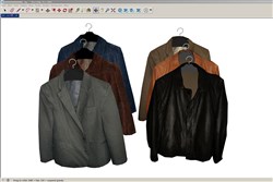 男装衣服皮夹克西服的SU模型