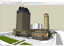 新古典商业综合体商业街的SU模型