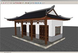 中式古建民居的SU模型