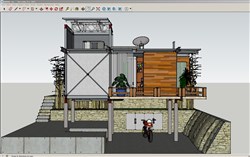 集装箱住宅的sketchup模型