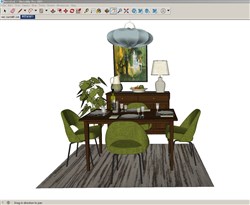 餐桌椅家具的sketchup模型