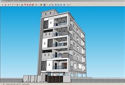 小高层公寓住宅的sketchup模型
