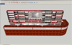 酒吧吧台柜的sketchup模型