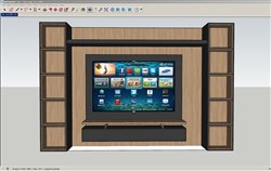 木制电视柜的sketchup模型