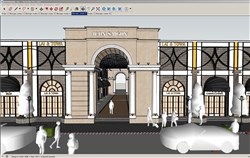 欧洲商业街建筑的sketchup模型
