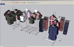 服装展示架的sketchup模型