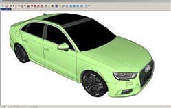 奥迪汽车的sketchup模型